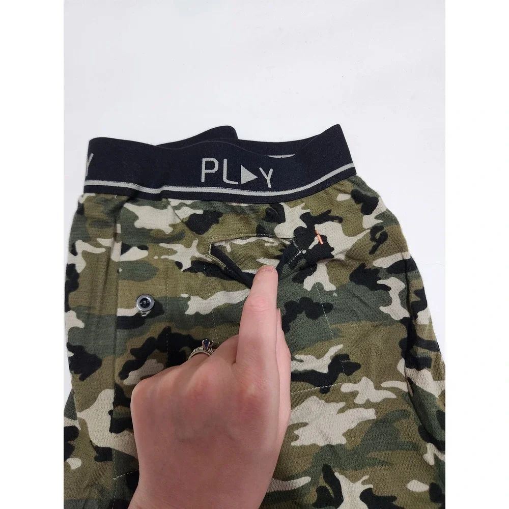 PLAY Intimo‎ iBoxer Trunks Olive Camo Vintage iPod Pocket Micro Mesh Small_4
